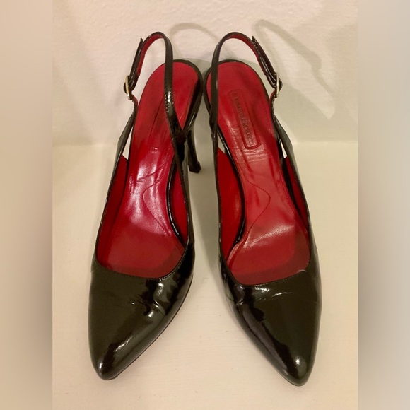 Cesare Paciotti Shoes - CESARE PACIOTTI Black patent leather closed toe sandals. size -38.5.